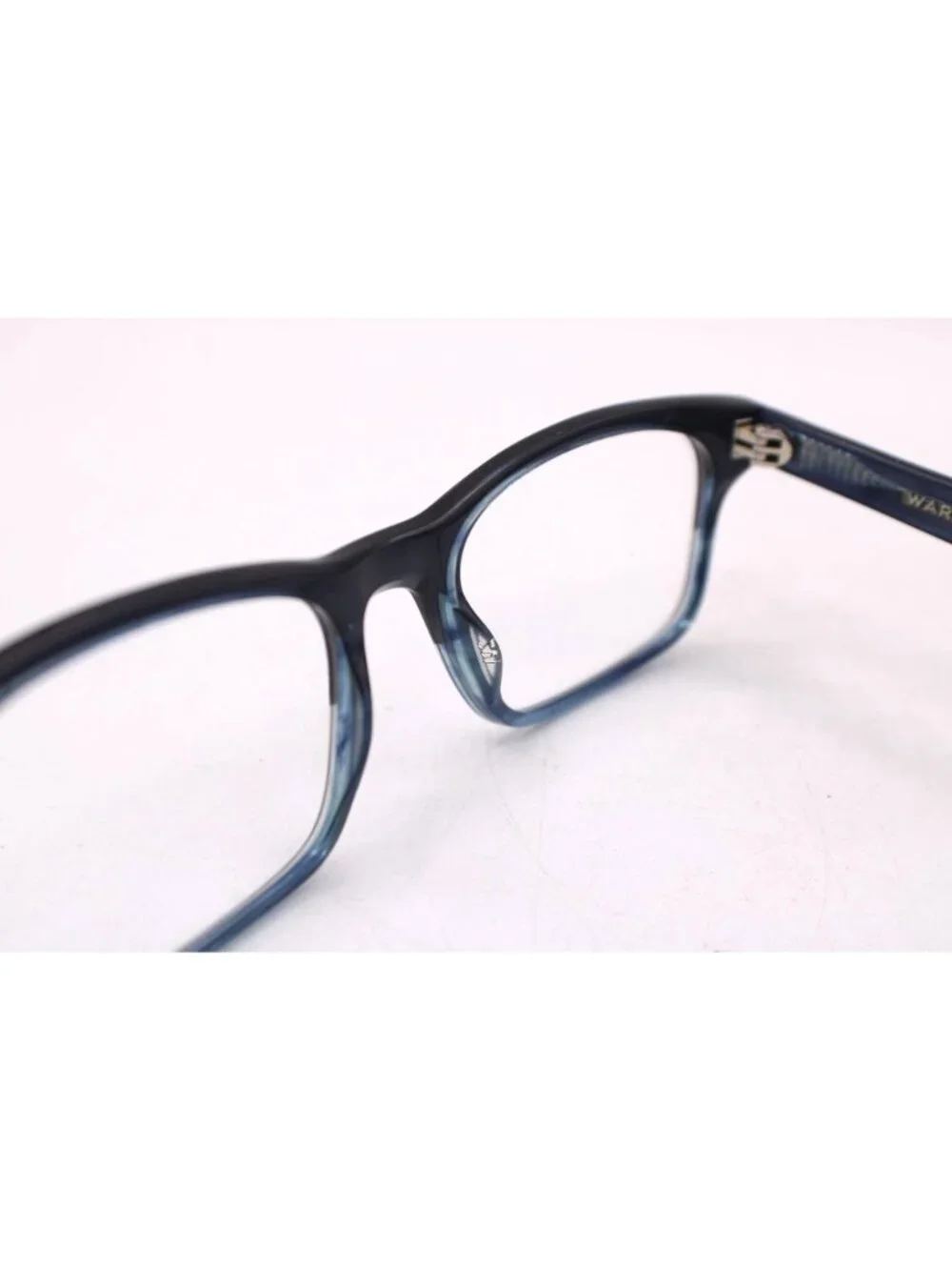 Warby Parker Cass Frames Blue Tortoise Gradient Square Eyeglasses With Hard Case